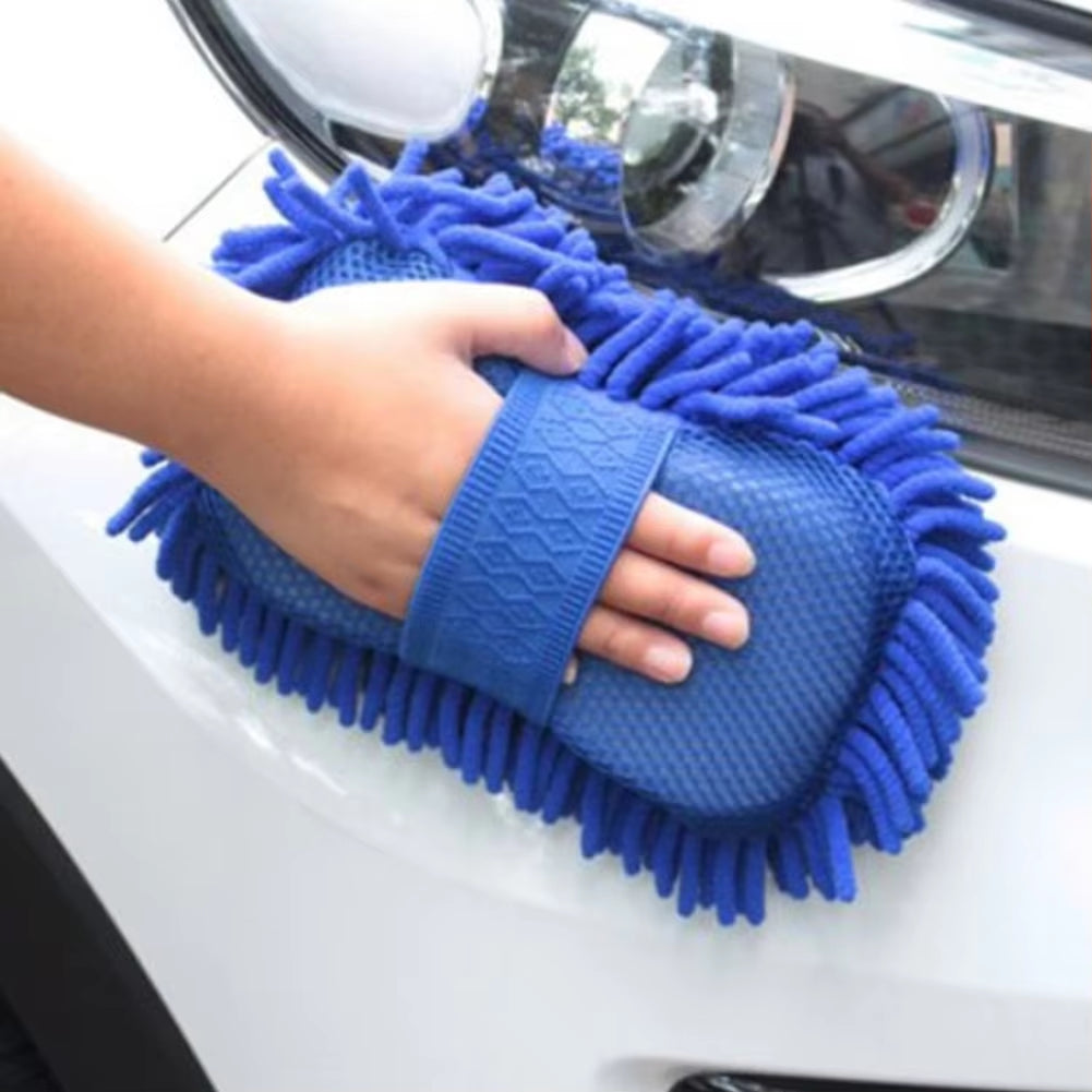 Microfiber Chenille Car Wash Sponge and Brush Set - Premium Auto Cleaning Accessories