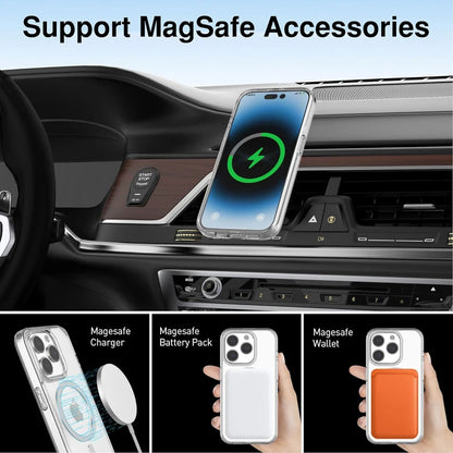 Magnetic Clear Case for  Iphones. Wireless Charging Compatible with Magsafe