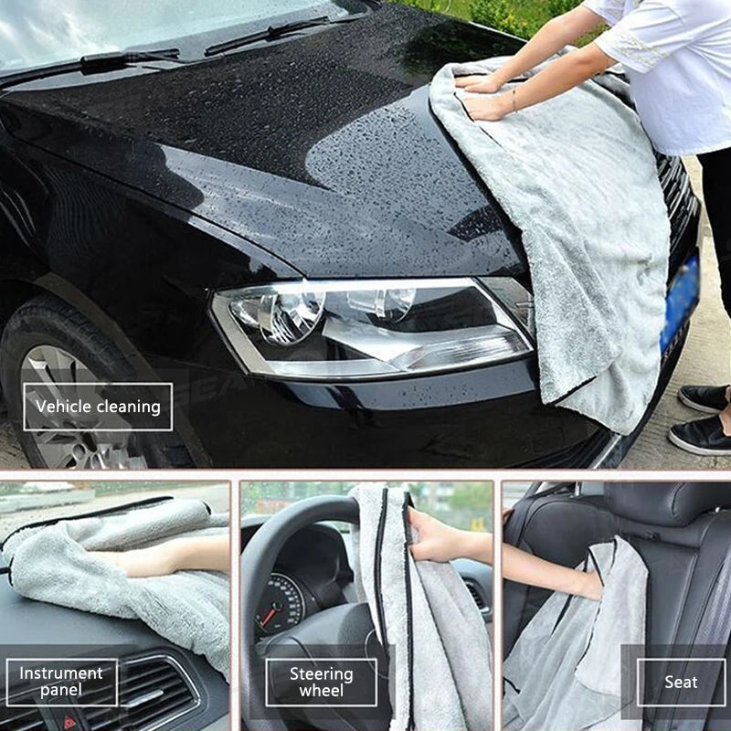 SEAMETAL 50x120 cm Ultra-Soft Microfiber Car Cleaning Towel - Upgraded Super Absorbent Scratch-Free Drying Cloth