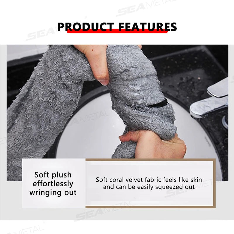 SEAMETAL 50x120 cm Ultra-Soft Microfiber Car Cleaning Towel - Upgraded Super Absorbent Scratch-Free Drying Cloth