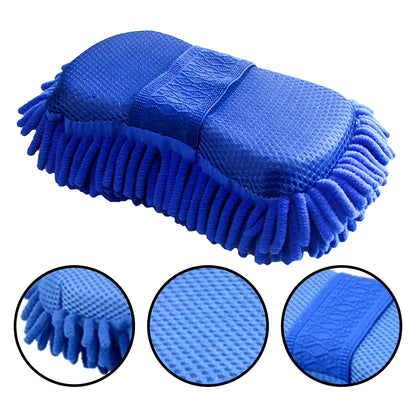 Microfiber Chenille Car Wash Sponge and Brush Set - Premium Auto Cleaning Accessories