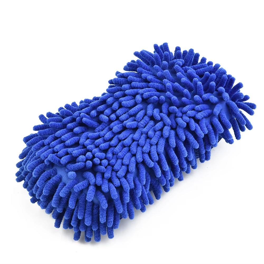 Microfiber Chenille Car Wash Sponge and Brush Set - Premium Auto Cleaning Accessories